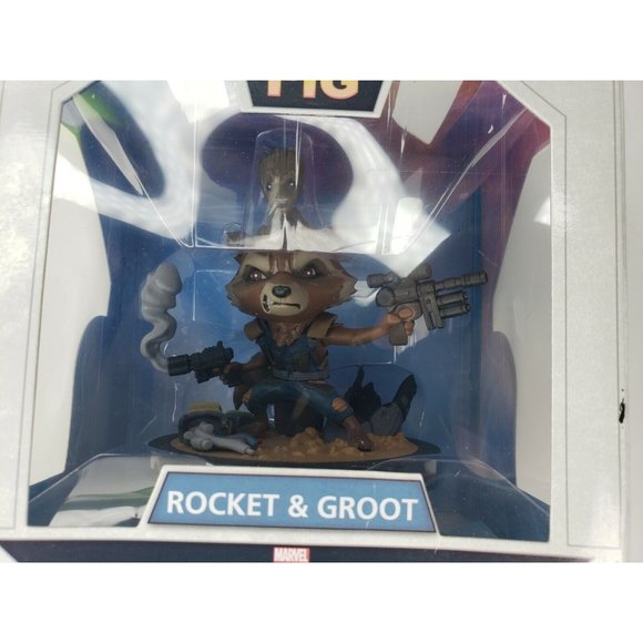Rocket & Groot Q-Fig by Quantum Mechanix Marvel's Guardians of the Galaxy Figure - Picture 2 of 8